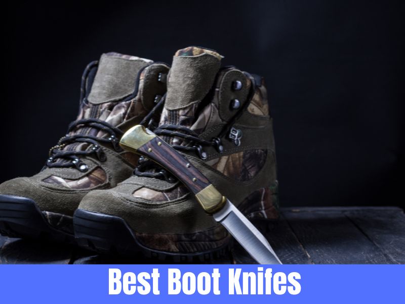 knife lying on a boot