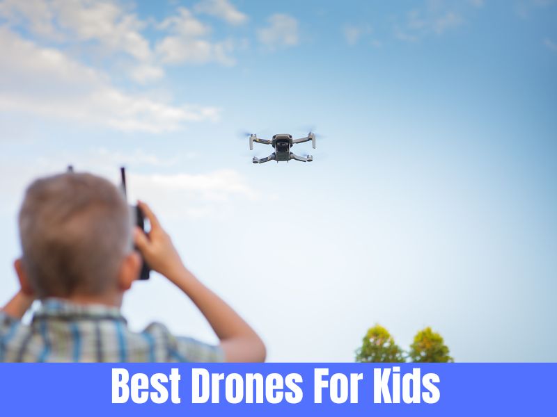 kid flying a drone