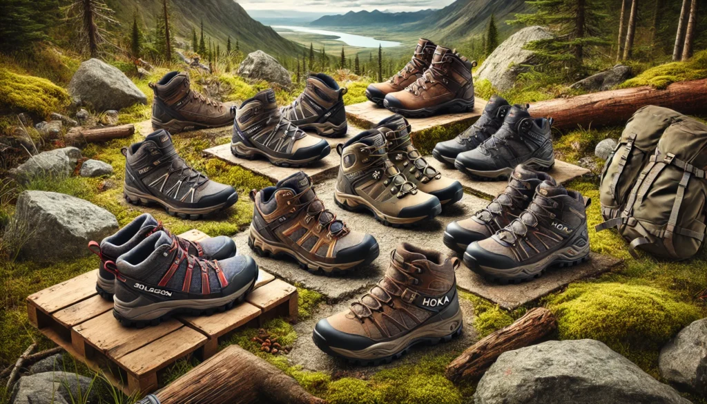 photo of hiking boots in the forest