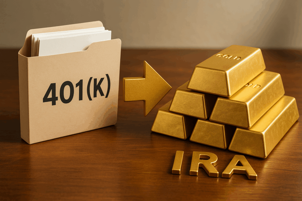 401(k) to gold IRA conversion concept