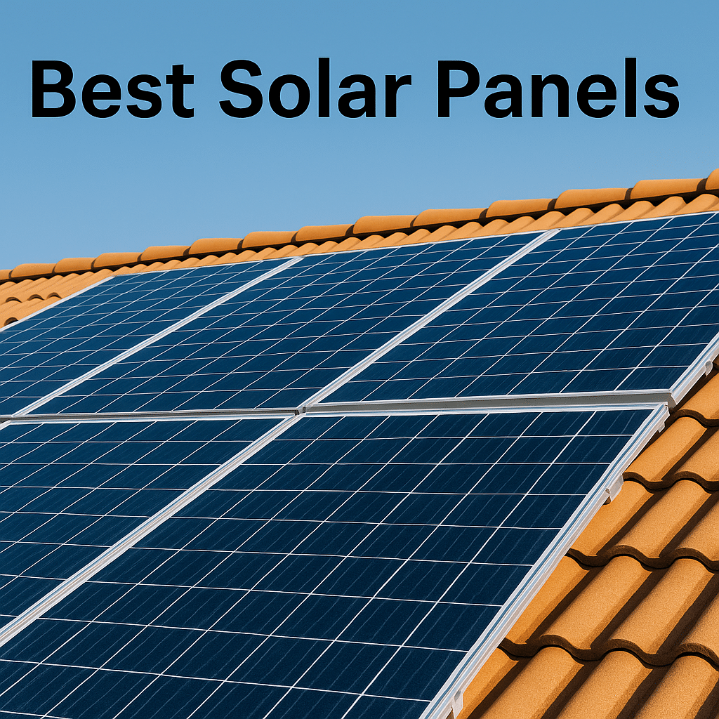 Solar panels installed on a house roof under bright blue skies, highlighting renewable energy and eco-friendly power solutions.